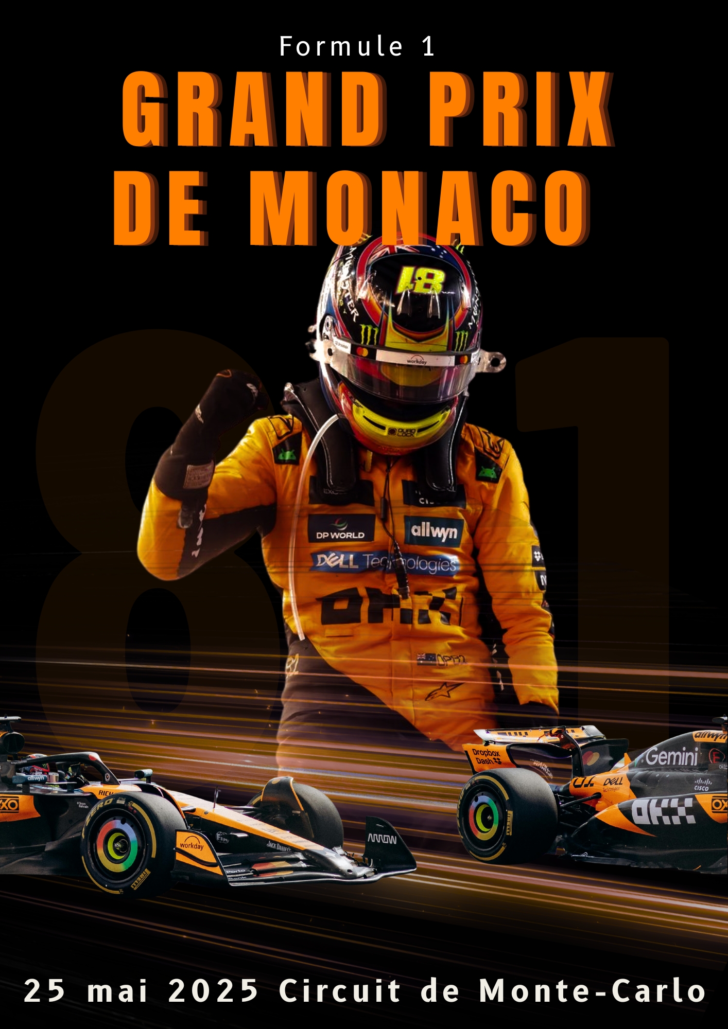 Affiche fictive : Grand Prix de Monaco F1