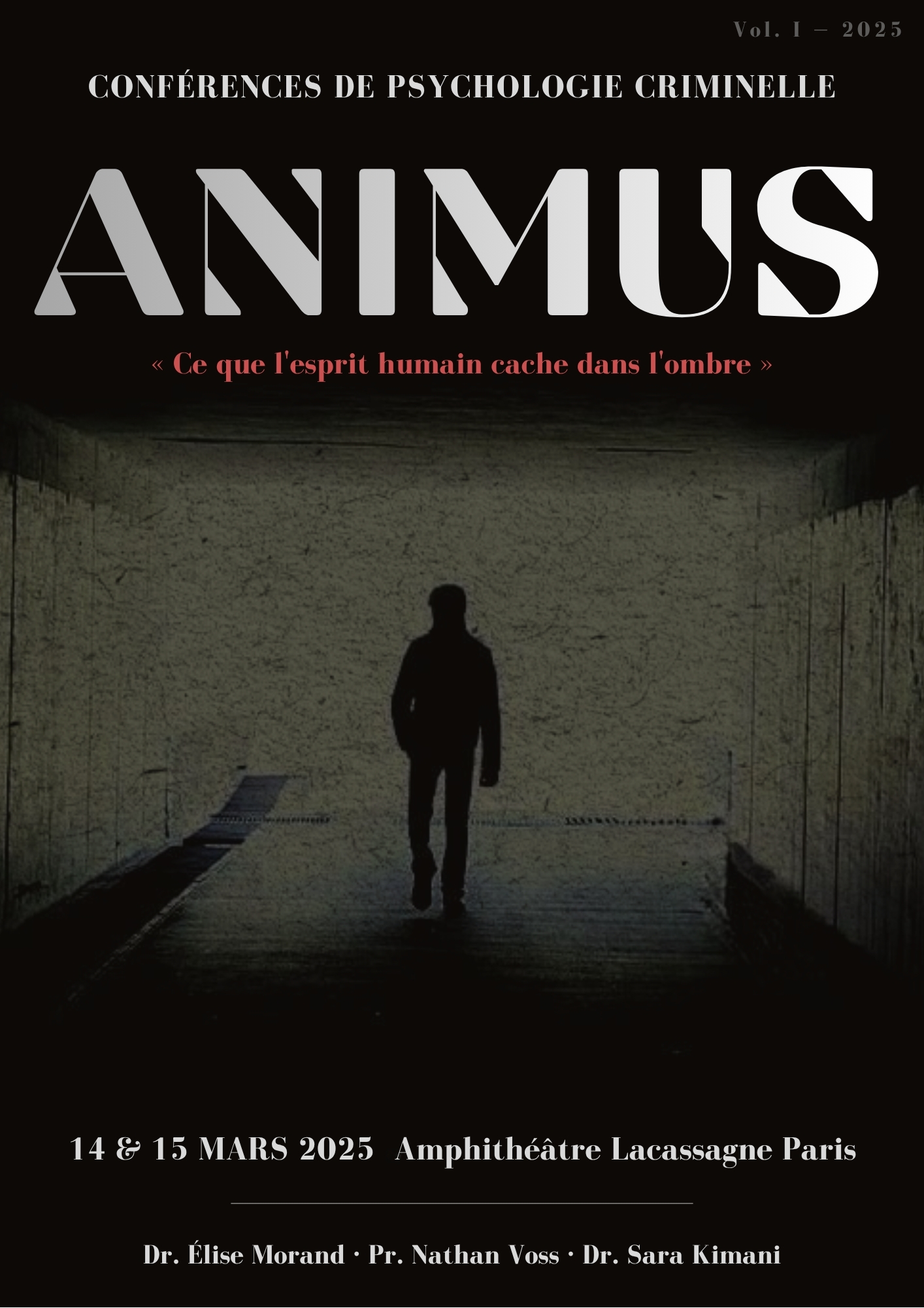 ANIMUS , une Affiche fictive de conférence en psychologie criminelle